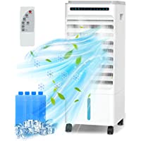 Aire Acondicionado- 4 en 1 Móvil Climatizador Evaporativo Ventilador Humidificador Purificador- con Ruedas y Tanque de…